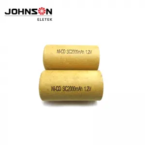 Sub C NiCd Battery for Power Tools, 1.2V Flat Top Rechargeable Sub-C Cell Batteries