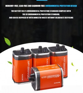 6V 4LR25 Alkaline Lantern Battery, Super Heavy Duty Long-lasting Power for Camping, Hiking, Outdoors