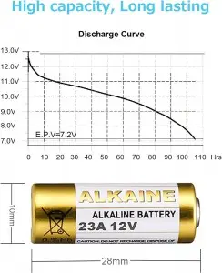 12V23A LRV08L L1028Alkaline Battery For Roller shutter remote control anti-theft device