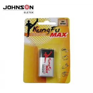 6F22 9V Maximum Power Carbon Zinc Battery 9 Volt Leak-Proof Dry Battery Ultra Long-Lasting for Smoke Detectors