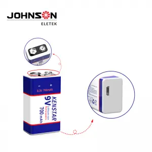 Super Power 9V Rechargeable lithium batteries 6F22 Customized Type-C USB battery Cheap Cost
