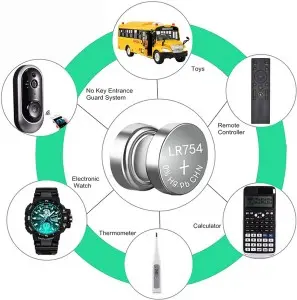 LR48 AG5 393 LR754 High Power Super Alkaline Button Cell Hearing Aid and other electronic products