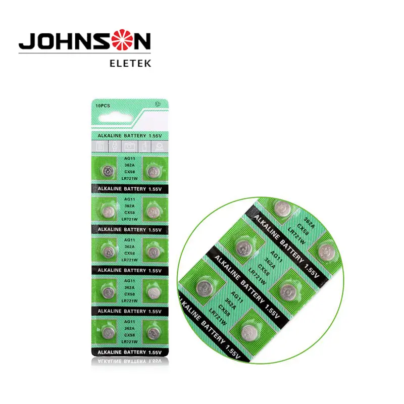 Best Price for Ni Cad Battery - LR58 AG11 LR721 1.5V Alkaline Button Cell Battery 20mAh Coin Type Batteries – Johnson