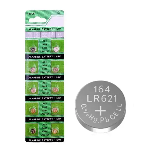 Manufactur standard Button Battery Environment 3v 2450 - China Factory Directly 1.5V LR60 LR621 AG1 364 Alkaline Button Cell Battery – Johnson